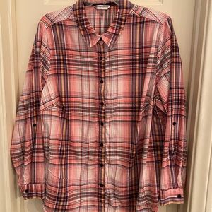 Allison Daley plaid shirt size 20W